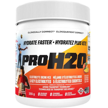 ProH20 electrolyte drink mix container on a white background